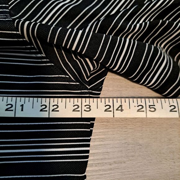 Nike Dri Fit XL Black White Striped Men's Golf Polo Shirt Athletic - Picture 9 of 10